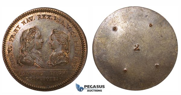 ZI01, France, Louis XV, Bronze Medal Pattern? 1721 (Ø33mm  7.78g) on Wedding to Marie Anne Victoire of Spain, Rare