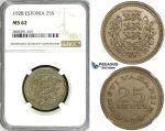 ZI40, Estonia, 25 Senti 1928, NGC MS62