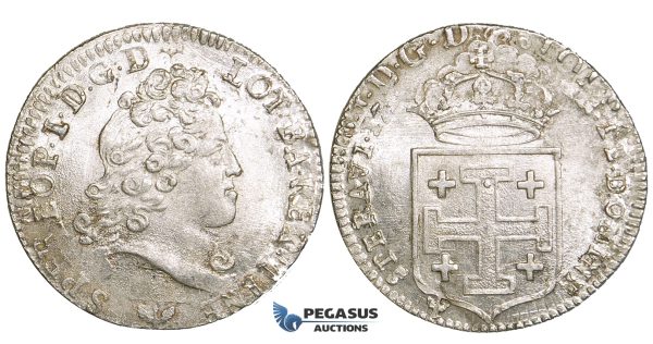 ZI45, France, Lorraine, Leopold I, Teston 1716, Silver, UNC