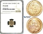 ZI80, Tunisia, 1/4 Kharub AH1281 / 1864, NGC PF66RB, Pop 1/0, Finest!