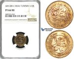 ZI81, Tunisia, 1/2 Kharub AH1281 / 1864, NGC PF66RB, Pop 1/0, Finest!