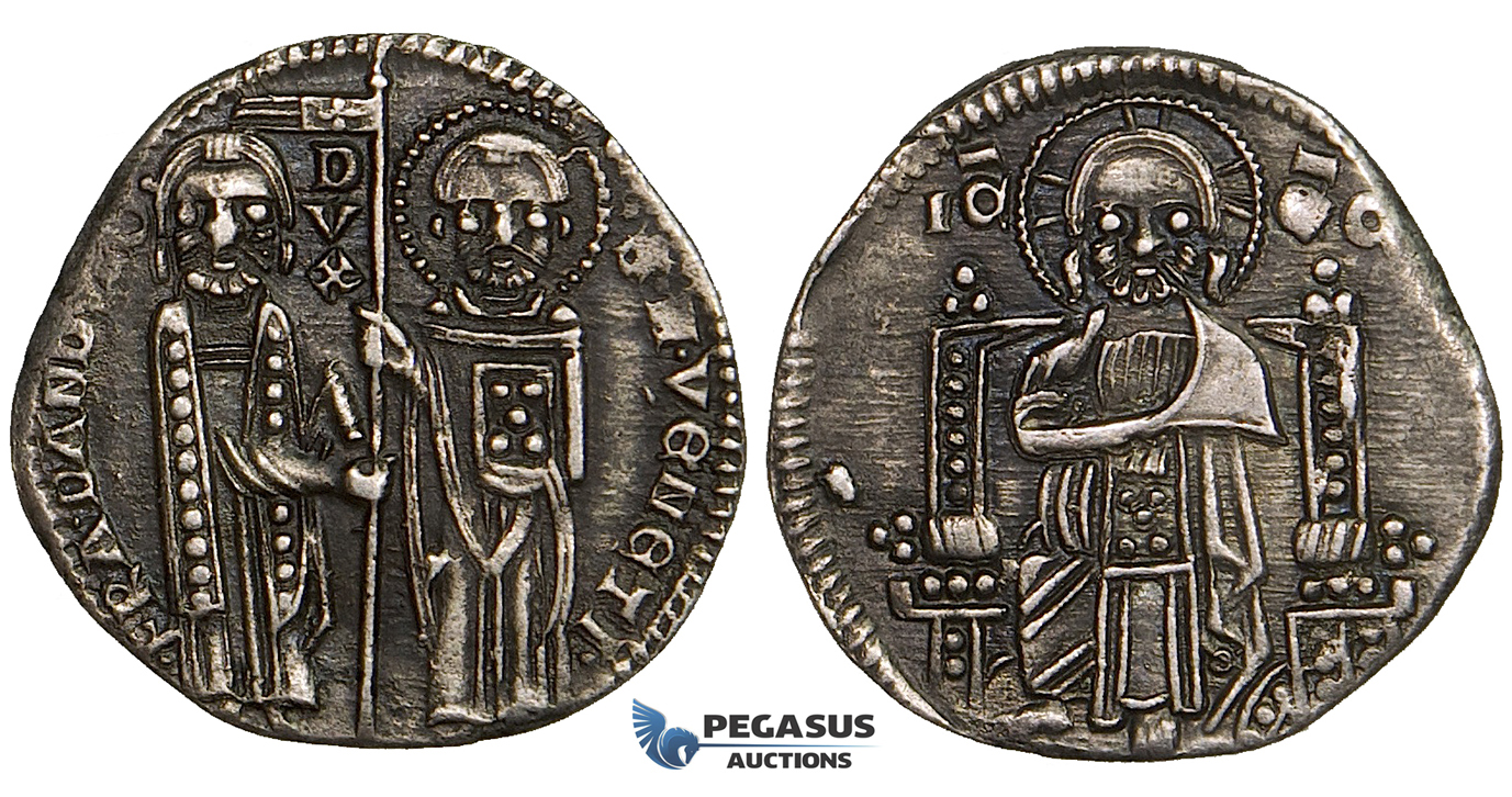 ZI94, Italy, Venice, Francesco Dandolo doge, AR Grosso ND (1329-1339) Venice, Silver (2.20g) VF-EF