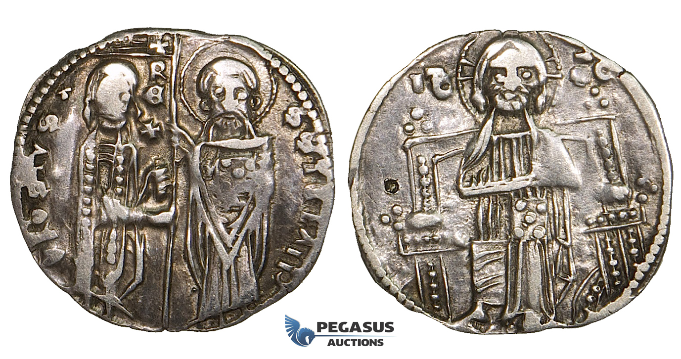 ZI99, Serbia, Stefan Uros II Milutin, AR Grosch ND (1282-1321) Silver (1.86g) Minor damage, VF