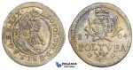 ZJ05, Transylvania, Leopold I, Poltura 1704, Hermannstadt, Silver (1.02g) Toned EF
