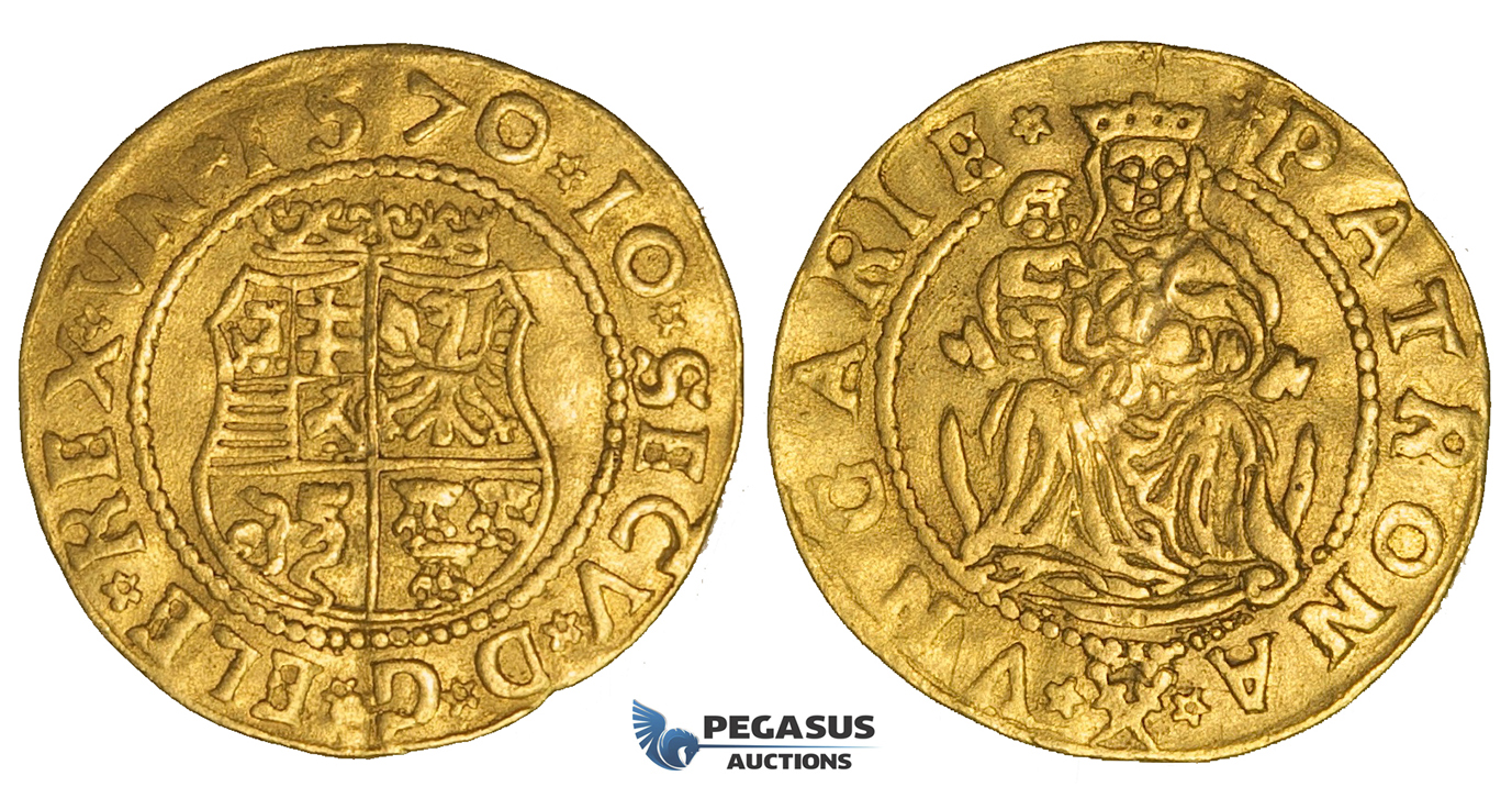 ZJ14, Transylvania, Johann II. Sigismund, Ducat 1570, Hermannstadt, Gold (3.50g) gVF