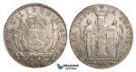 ZJ28, Peru, Republic, 8 Reales 1822 LIMA JP, Lima, Silver, Few scratches, AU, Rare!