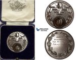 ZJ97, Great Britain, Bronze Sports Medal 1934 (Ø39mm, 27.10g) by T. Fattorini, Owl, Original Box, UNC