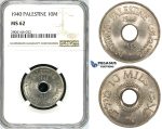 ZK09, Palestine, 10 Mils 1940, NGC MS62