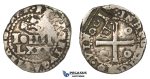 ZK13, Portuguese Brazil, Alfonso VI, 100 Reis ND (1663) Lisbon, Silver (3.83g) Counter mark on Portugal 80 Reis, Type IV, Rare!