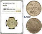 ZK57, Estonia, 10 Marka 1925, NGC MS62