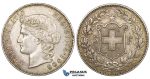ZK78, Switzerland, 5 Francs 1909-B, Bern, Silver, Toned VF-XF