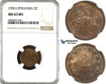 ZL19, Lithuania, 2 Centai 1936, NGC MS63BN