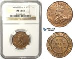 ZM16, Australia, George V, Half Penny 1936, NGC MS63RB