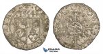 ZM190, Switzerland, Geneva, 2 Quarts (1/2 Sol or 6 Deniers) 1554 IHS, Billon (0.85g) EF, Rare!