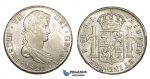 ZM194, Bolivia, Ferdinand VII, 8 Reales 1820 PTS PJ, Potosi, Silver, Lustrous AU-UNC