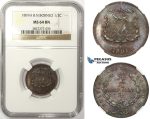 ZM24, British North Borneo, 1/2 Cent 1891-H, Heaton, NGC MS64BN