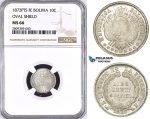 ZM380, Bolivia, 10 Centavos 1872 PTS FE, Potosi, Silver, NGC MS66, Pop 1/0