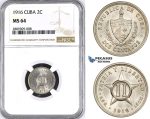 ZM384, Cuba, 2 Centavos 1916, NGC MS64