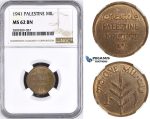 ZM429, Palestine, 1 Mil 1941, London, NGC MS62BN