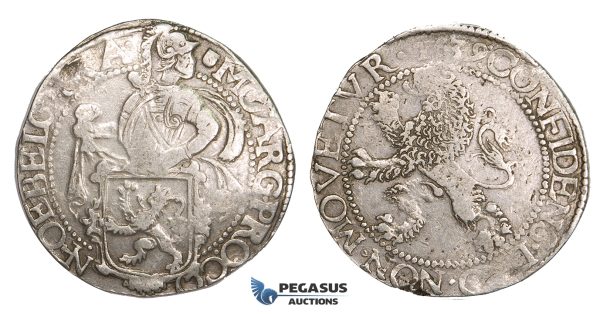 ZM509, Netherlands, West Friesland, Lion Daalder (Taler) 1639, Silver (26.99g) aXF