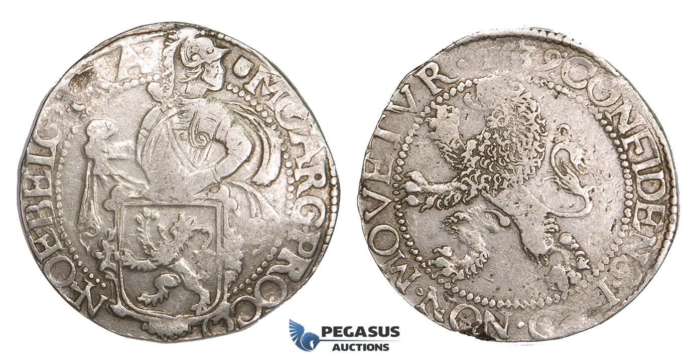 ZM509, Netherlands, West Friesland, Lion Daalder (Taler) 1639, Silver (26.99g) aXF