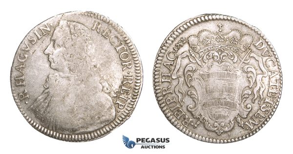 ZM510, Ragusa, Tallero Rettorale 1752 GB, Silver (28.27g) F-VF