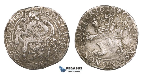 ZM542, Netherlands, West Friesland, Lion Daalder (Taler) 1616, Silver (26.73g) VF