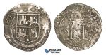 ZM81, Mexico, Carlos & Johanna, 4 Reales ND (ca. 155?-1557) Mo O, Mexico City, Silver (13.19g) VF (some corrosion)