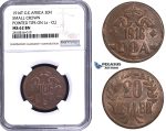 ZM815, German East Africa (DOA) 20 Heller 1916-T, Tabora, NGC MS62BN