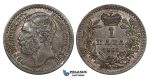ZM912, Serbia, M. Obrenovic III, 1 Para 1868, Lustrous AU